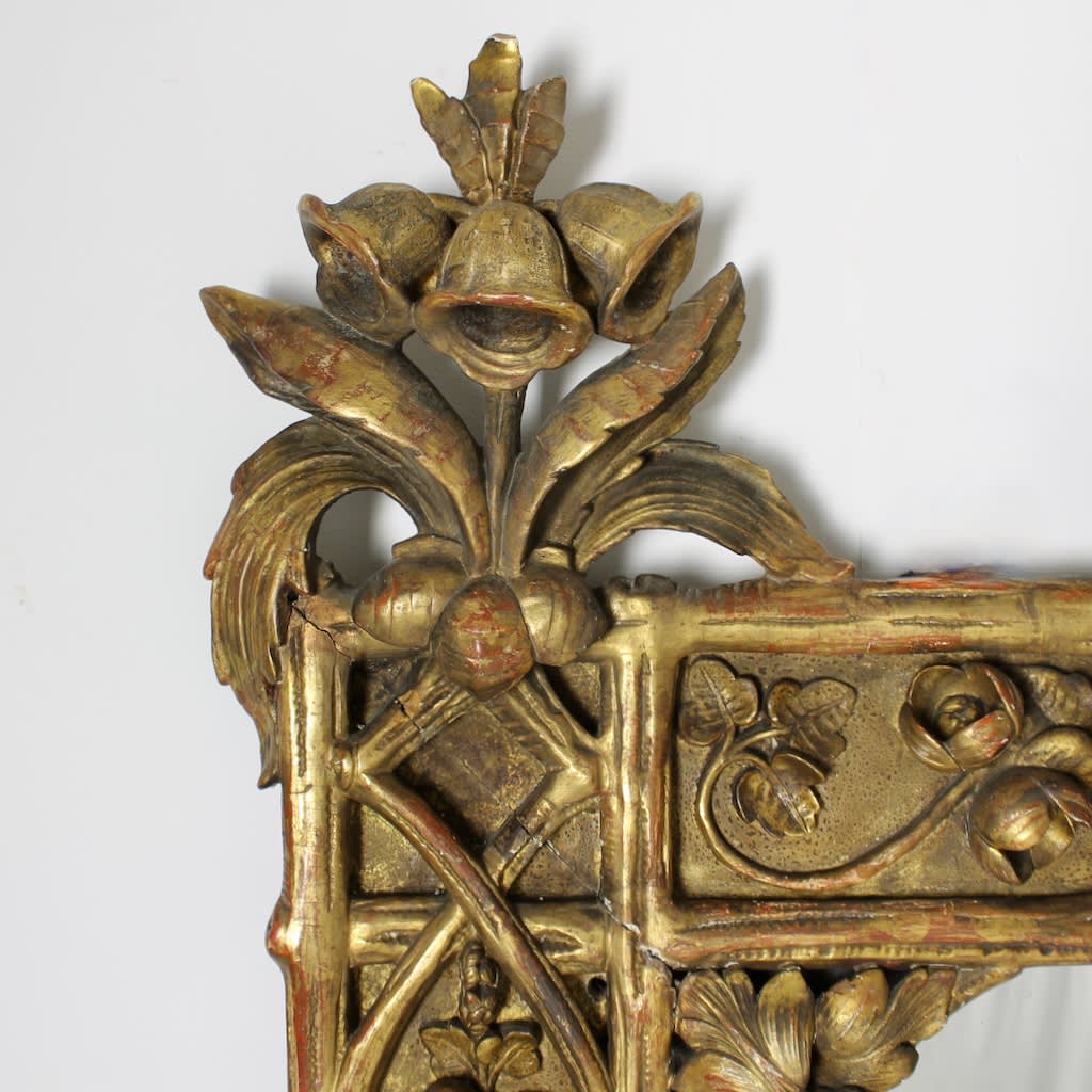 Very Large English Country House Faux Bamboo Mirror ( sold )