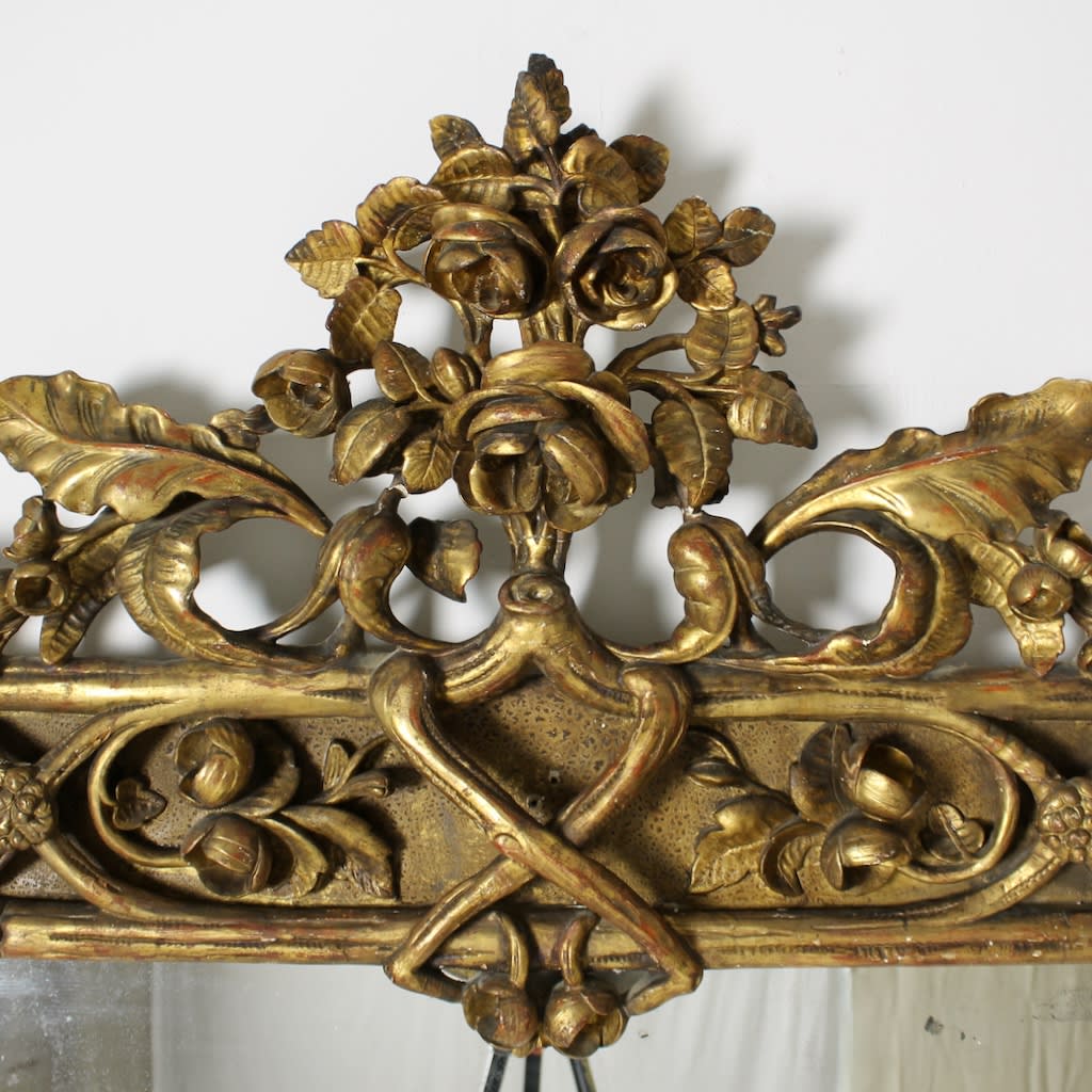 Very Large English Country House Faux Bamboo Mirror ( sold )