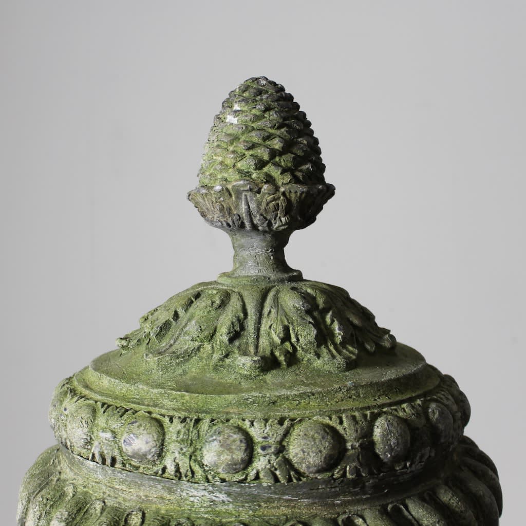 Fine Pair Of Lead Finials ( sold )