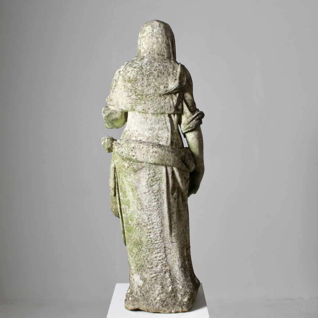 Early 19th Century Carved Marble Garden Figure Of A Vestal ( sold )