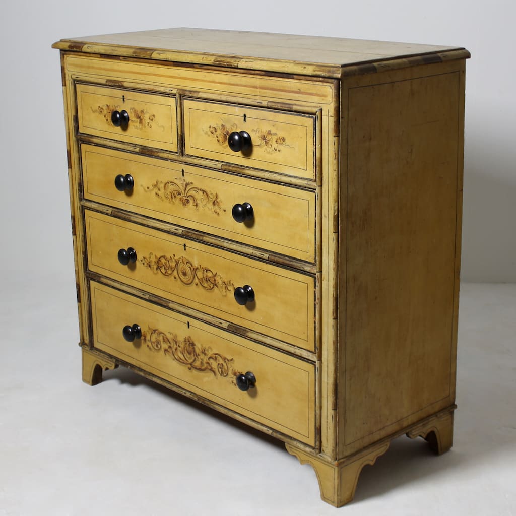 Fine Regency Faux Bamboo Chest Of Drawers ( sold )