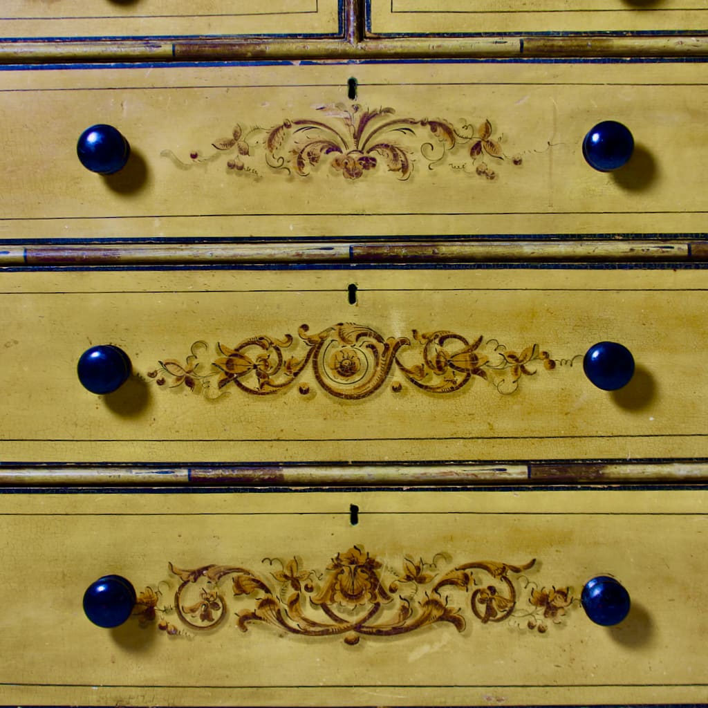 Fine Regency Faux Bamboo Chest Of Drawers ( sold )