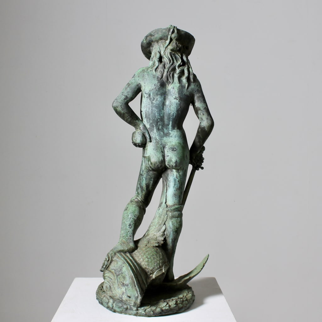 Large 19th Century Bronze Figure Of Donatello's David ( sold )