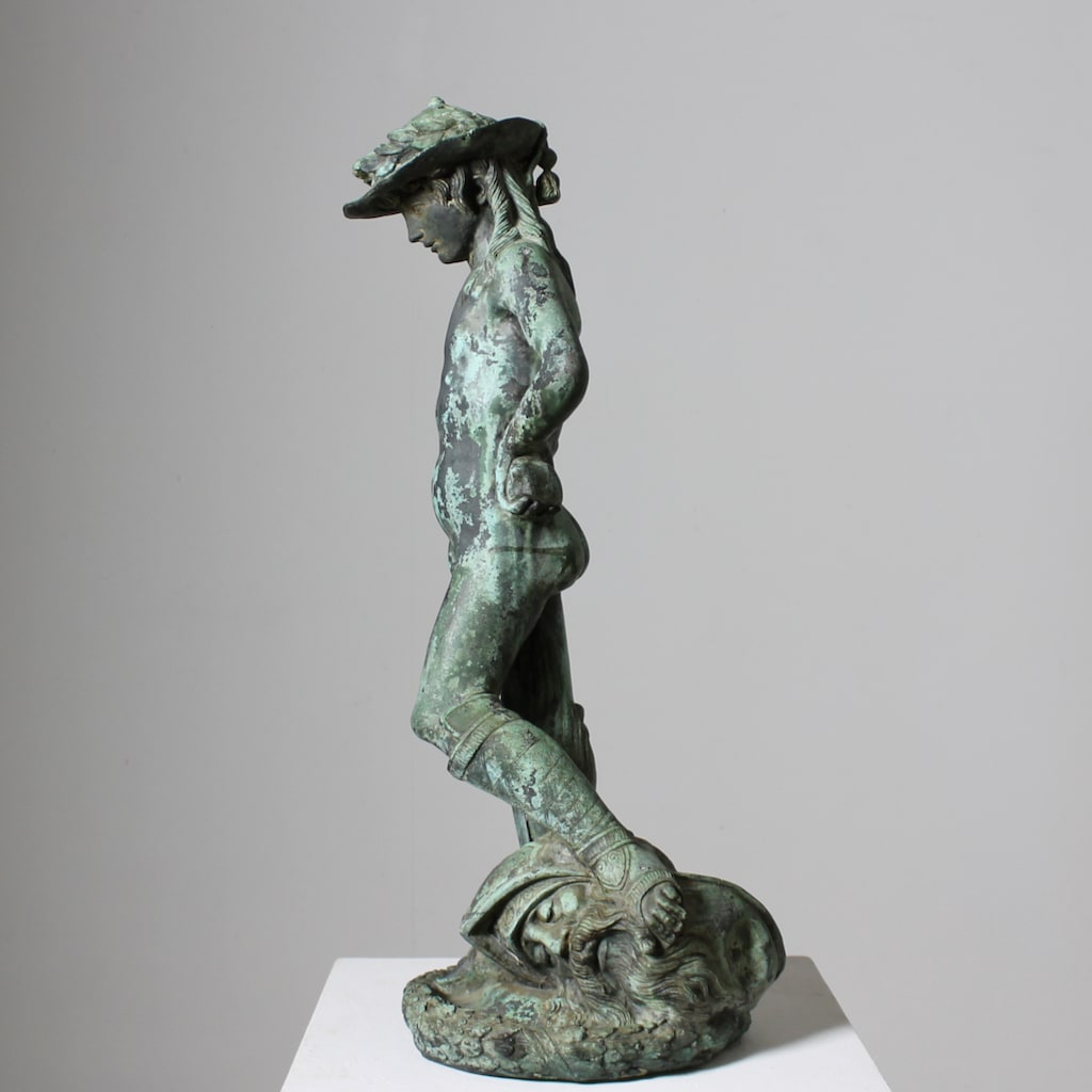 Large 19th Century Bronze Figure Of Donatello's David ( sold )
