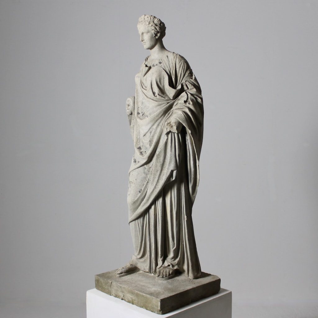 19th Century Garden Figure On Pedestal Of Flora By Austin And Seeley