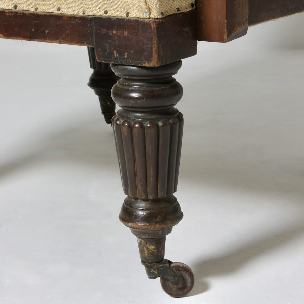 Large Scale William IV Mahogany Upholstered Armchair