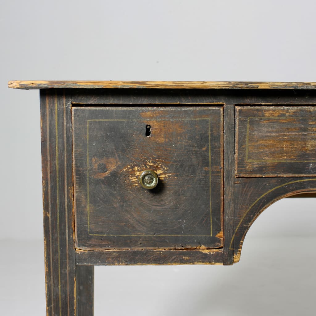 George III Original Painted Pine Lowboy