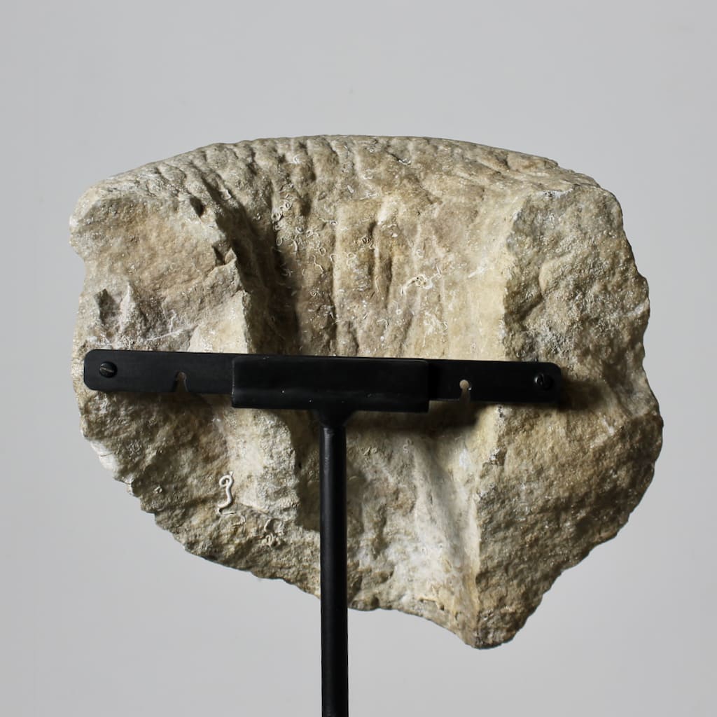 Ancient Roman Byzantine Carved Marble Fragment