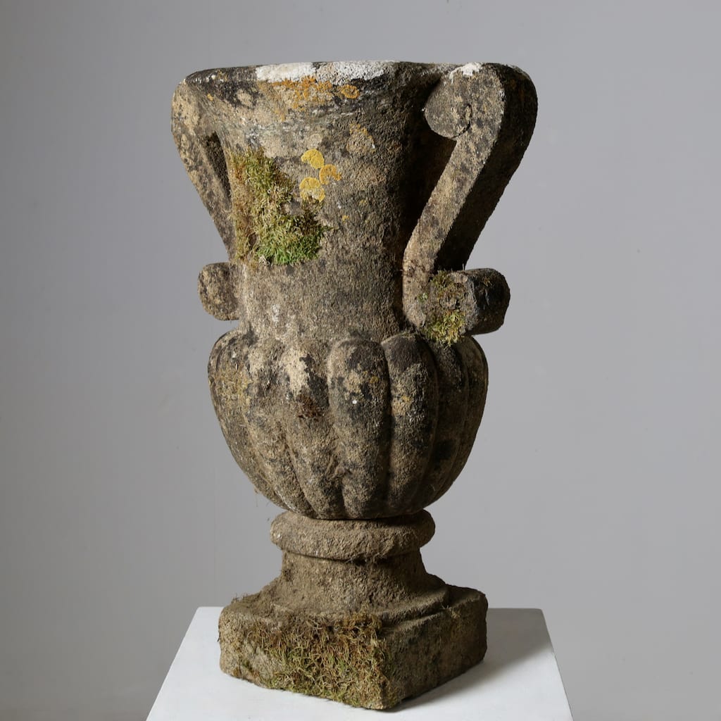 Early 17th Century Carved Bath Stone Garden Urn ( sold )