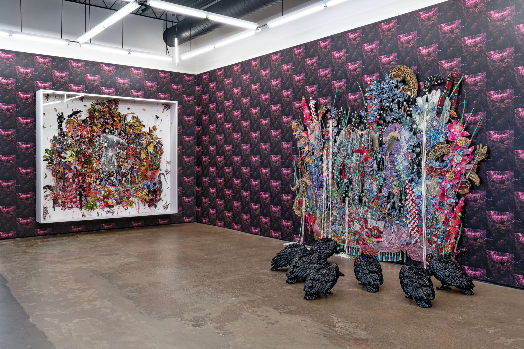 Installation View Ebony G. Patterson, ...she is land...she is the mourning... at moniquemeloche