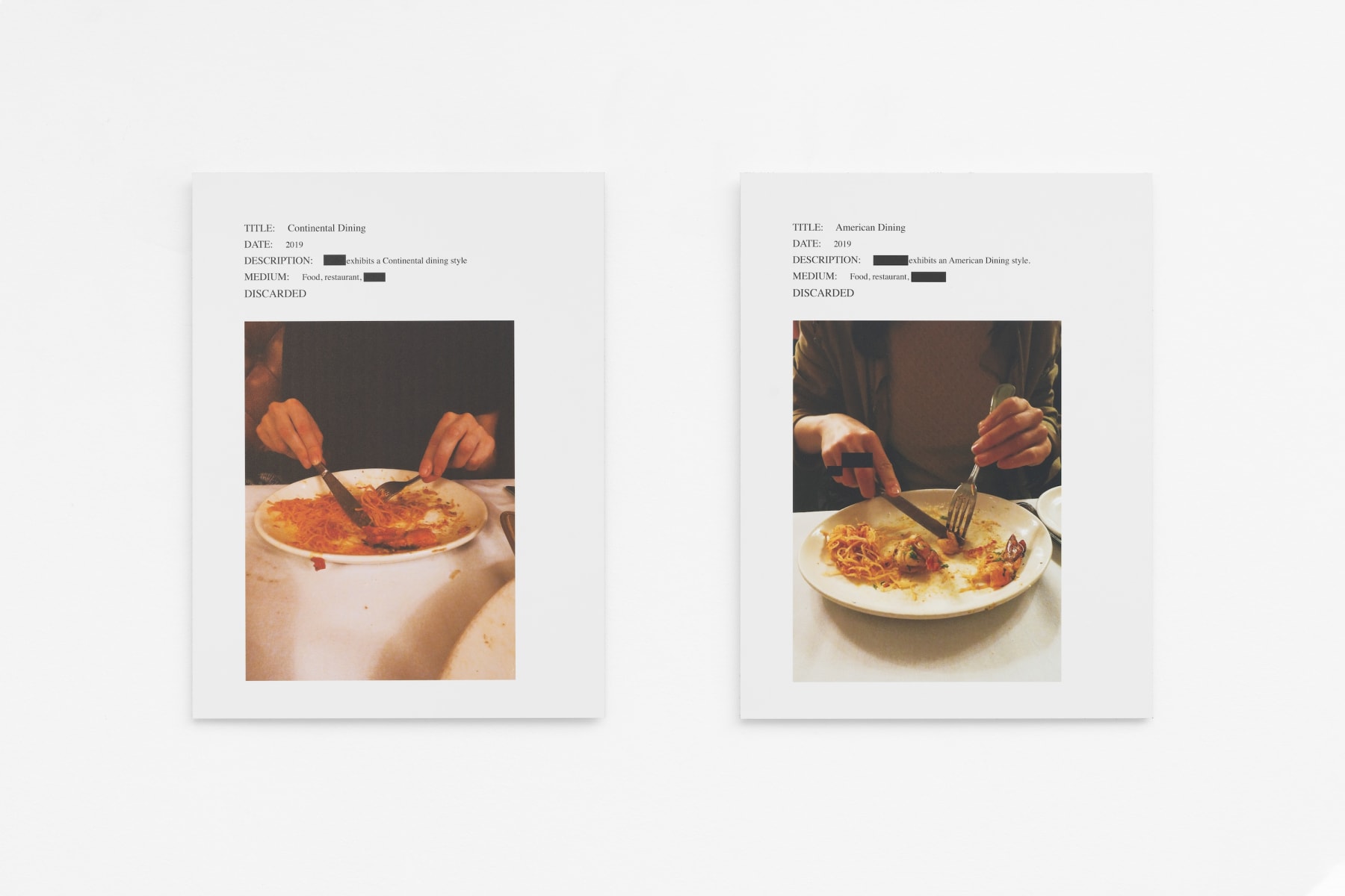 Violet Dennison, American Dining vs Continental Dining 2, 2019