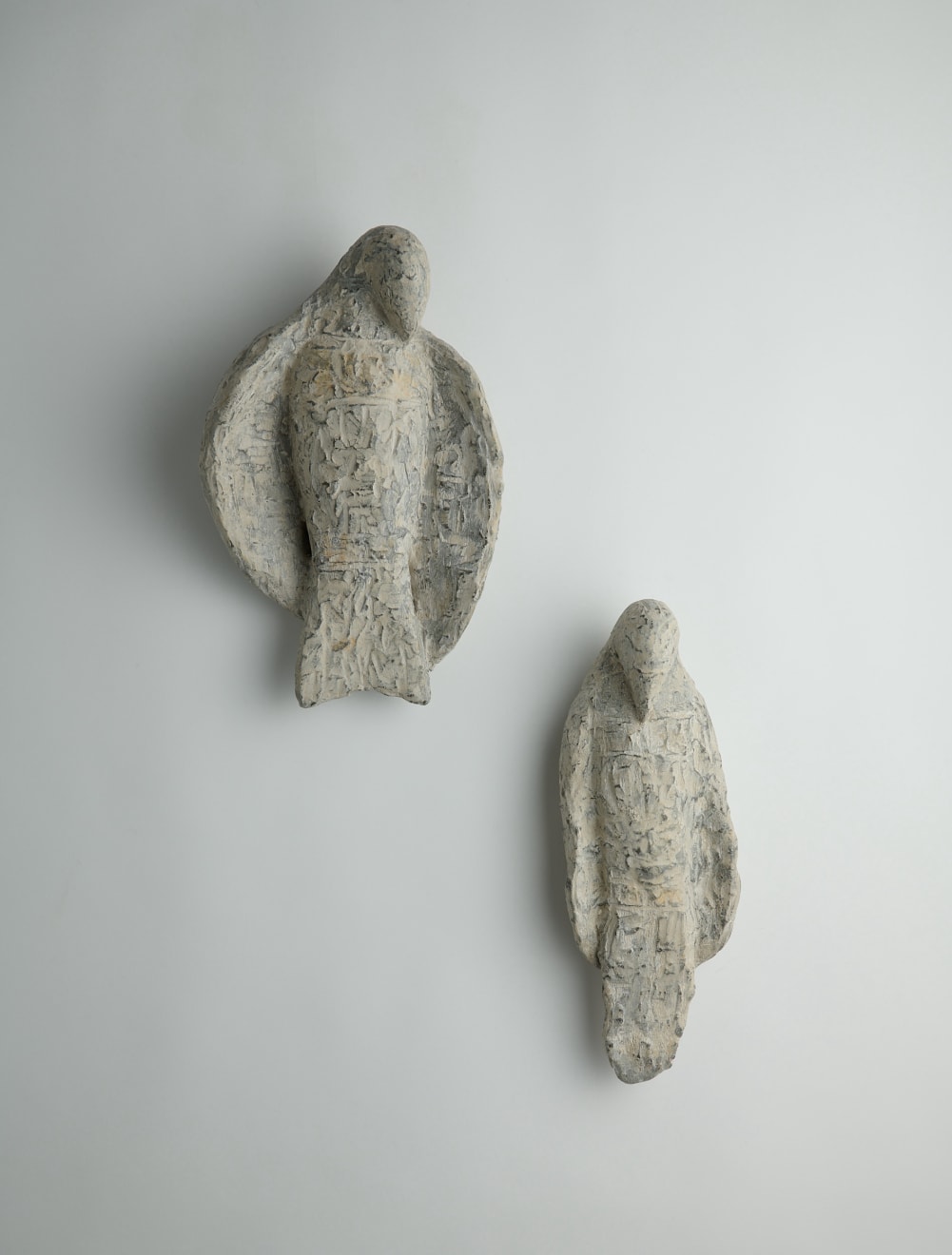 Joel Soresen Metamorphosis I & II Cement & Pigment 22 x 35 x 10cm & 13.5 x 37 x 10cm SOLD