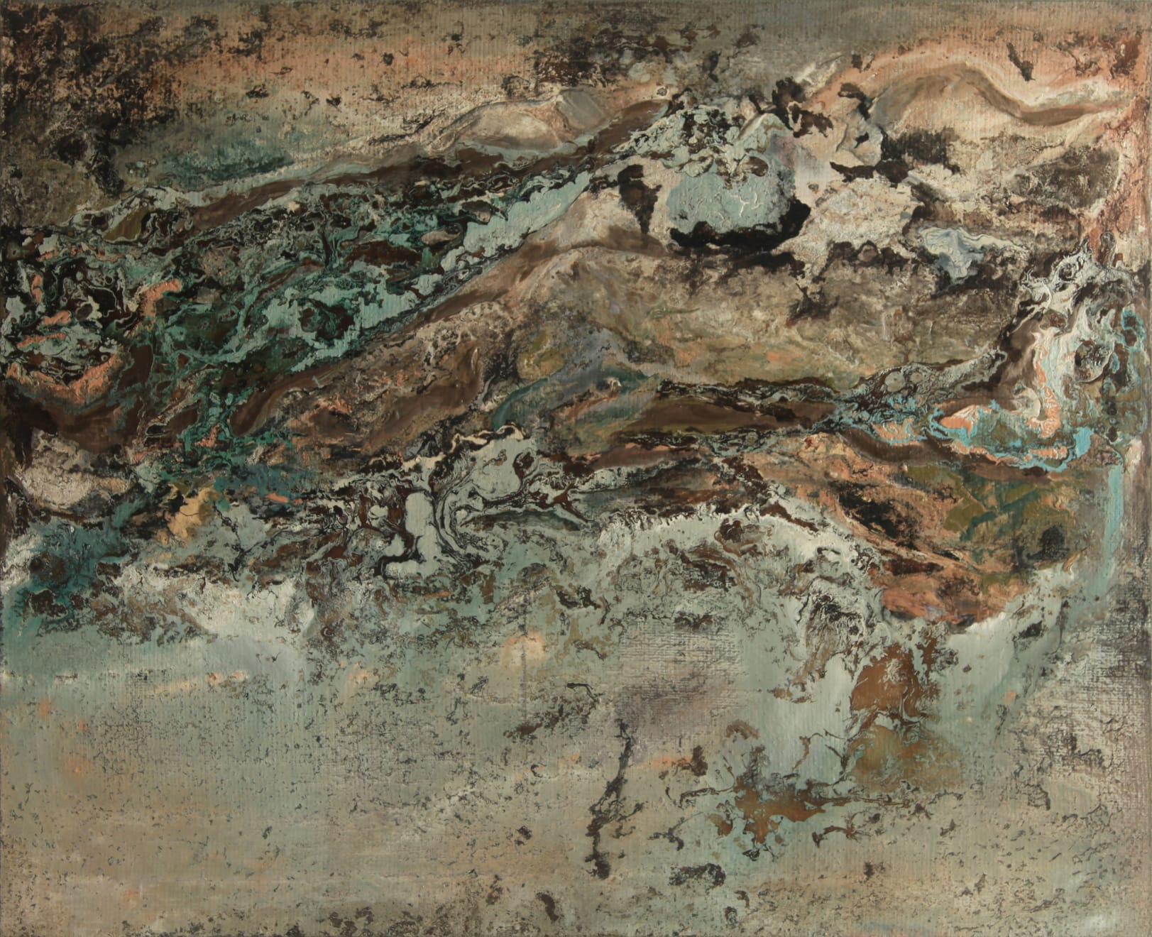 Eduardo Santos Divina Acrylic, Oil and Natural Pigments on Hessian, Mounted on Board 150 x 122cm $8,000