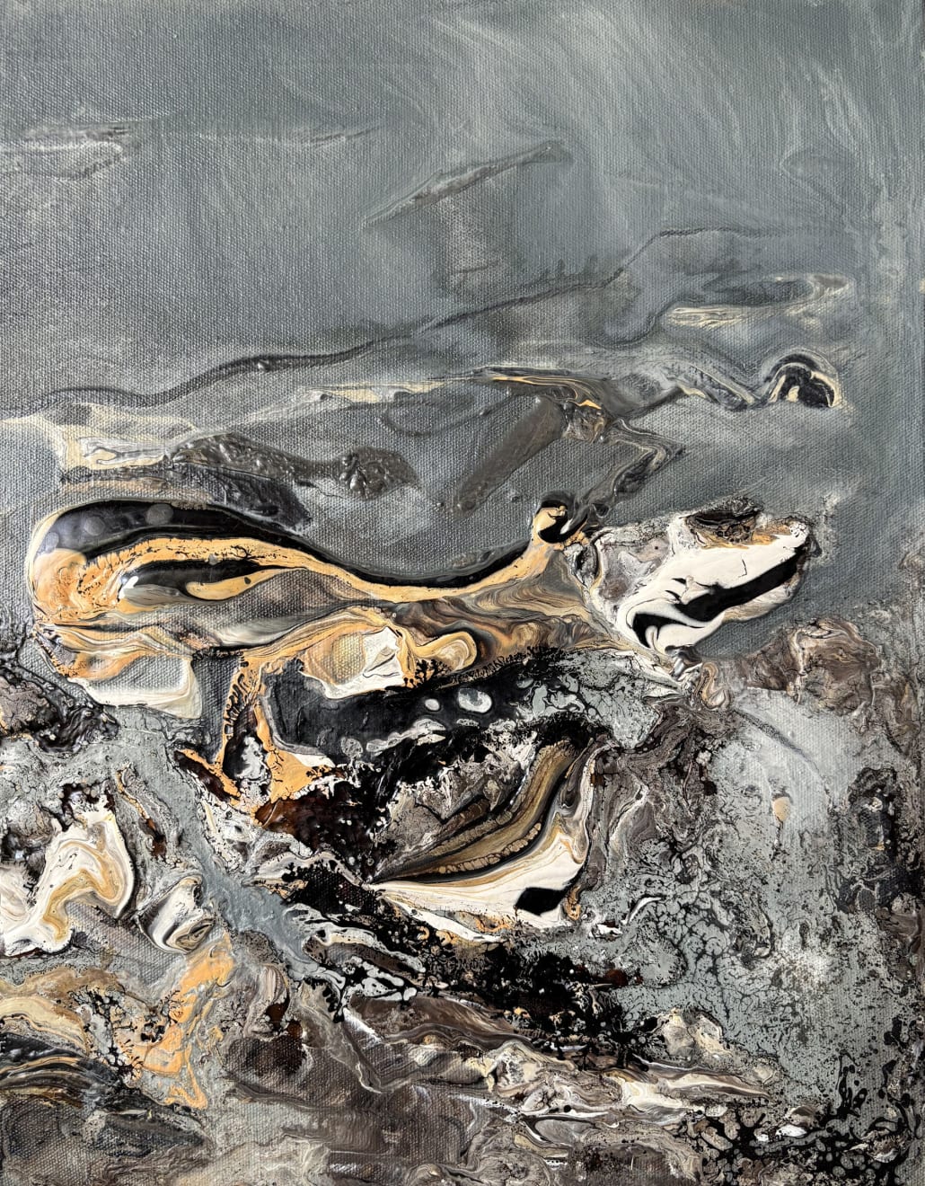 Eduardo Santos Study 05 Acrylic, Oil and Natural Pigments on Canvas, Mounted on Board 32 x 41cm $650 SOLD