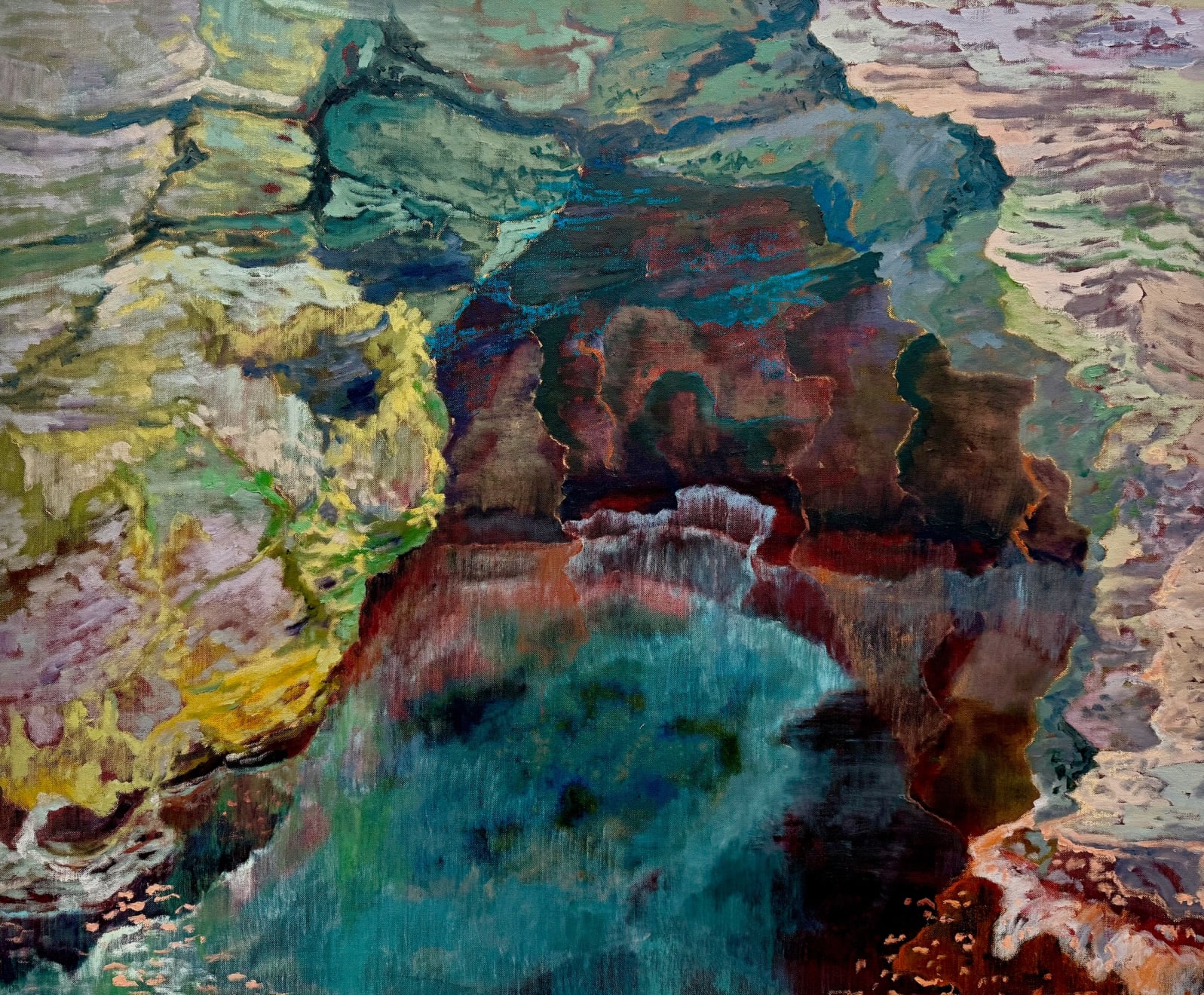 Halocline Oil, Oil Stick on Linen Canvas 116 x 96cm $5,500.00 SOLD