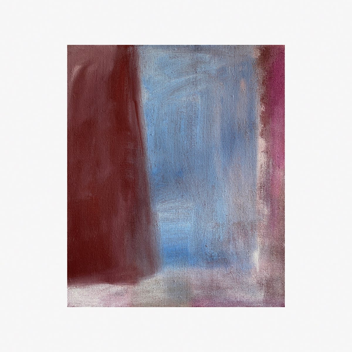 Jenny Lundgren Transition 2 Oil on Linen Tobacco Shadow Box Frame 30 x 35cm $1,370.00