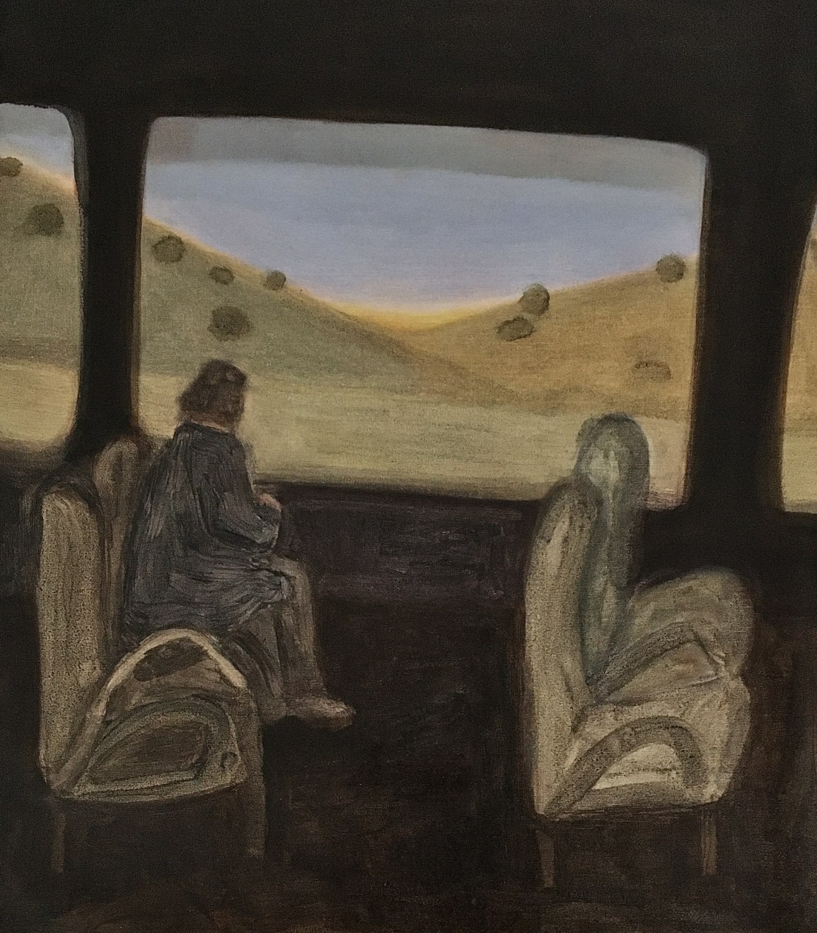 Cinematic Carriage Oil on Canvas Original 60 x 69 cm $1435 £720 SOLD