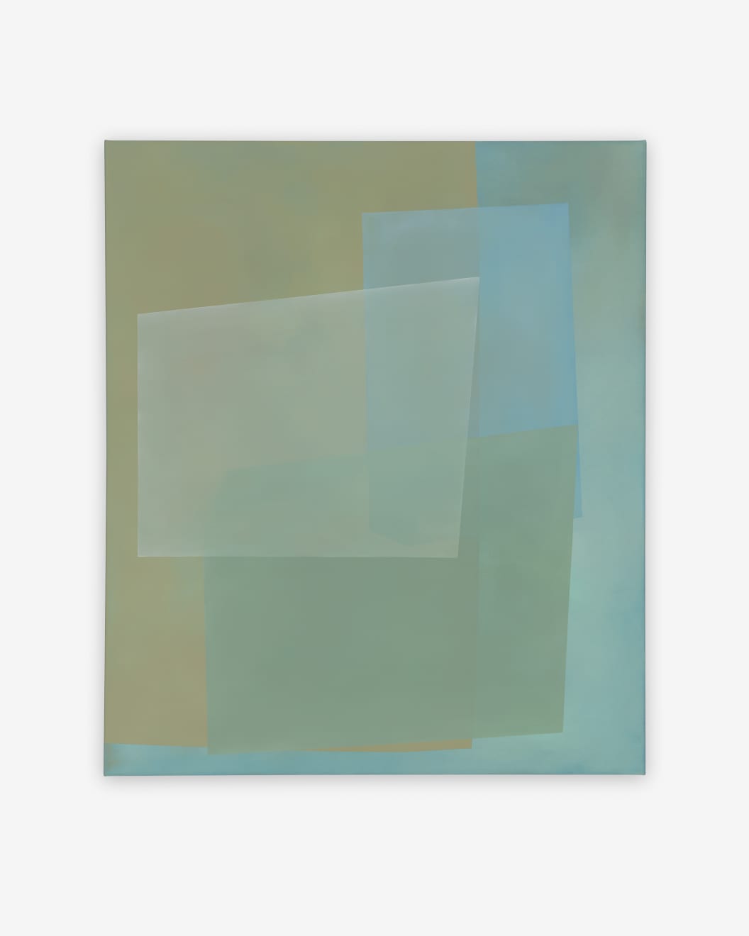 Caroline Collom Saltlight Oil Paint on Linen Limed Wash Shadow Box Frame 91.6 x 107cm SOLD