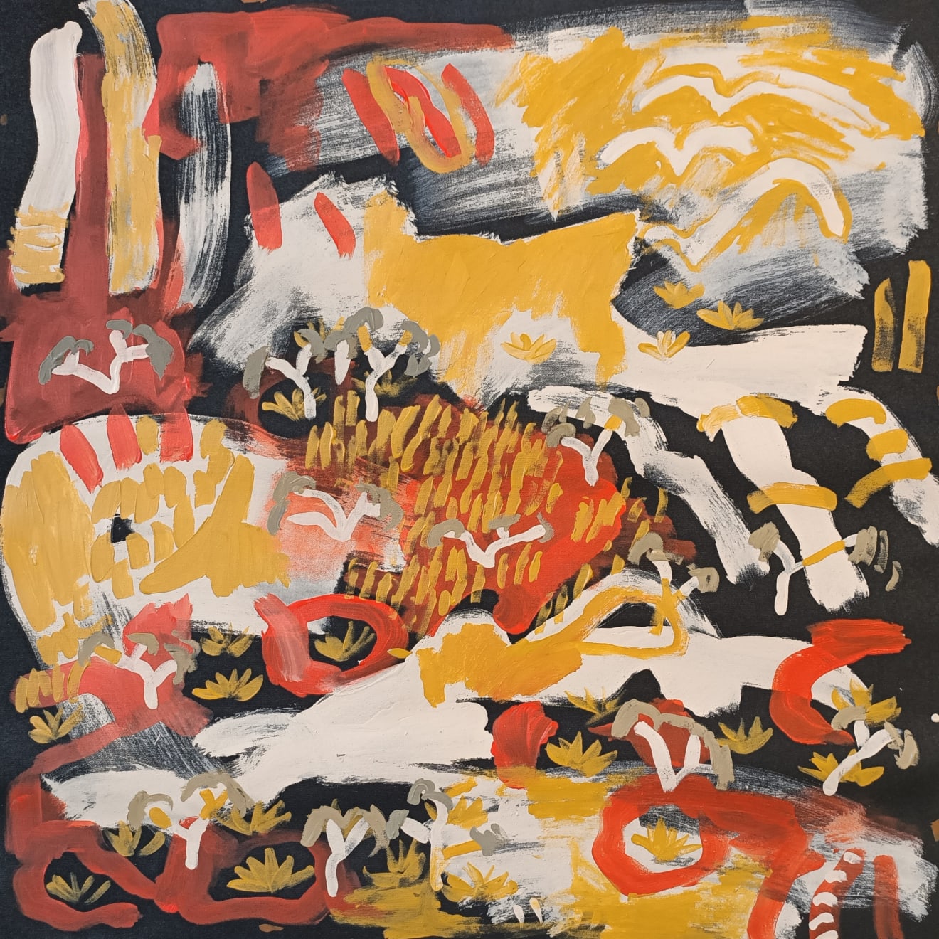 Zak Tilley View From Tjupi Acrylic on Canvas Original 60 x 60 cm $800 £400 SOLD