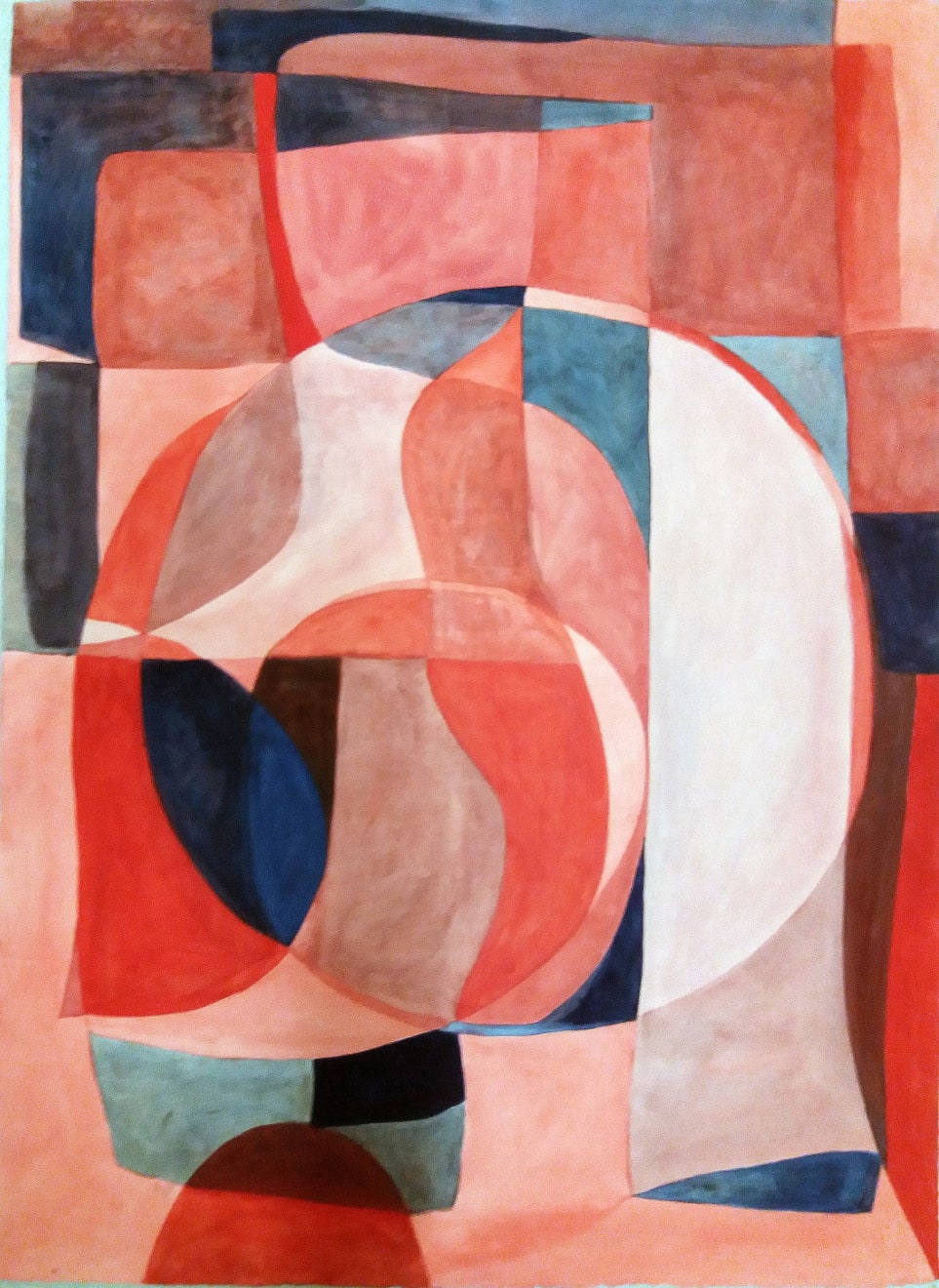 Ronde En Rose Et Bleu Caséine and Arabic Gum on Paper Original 78 x 106 cm $4390 SOLD