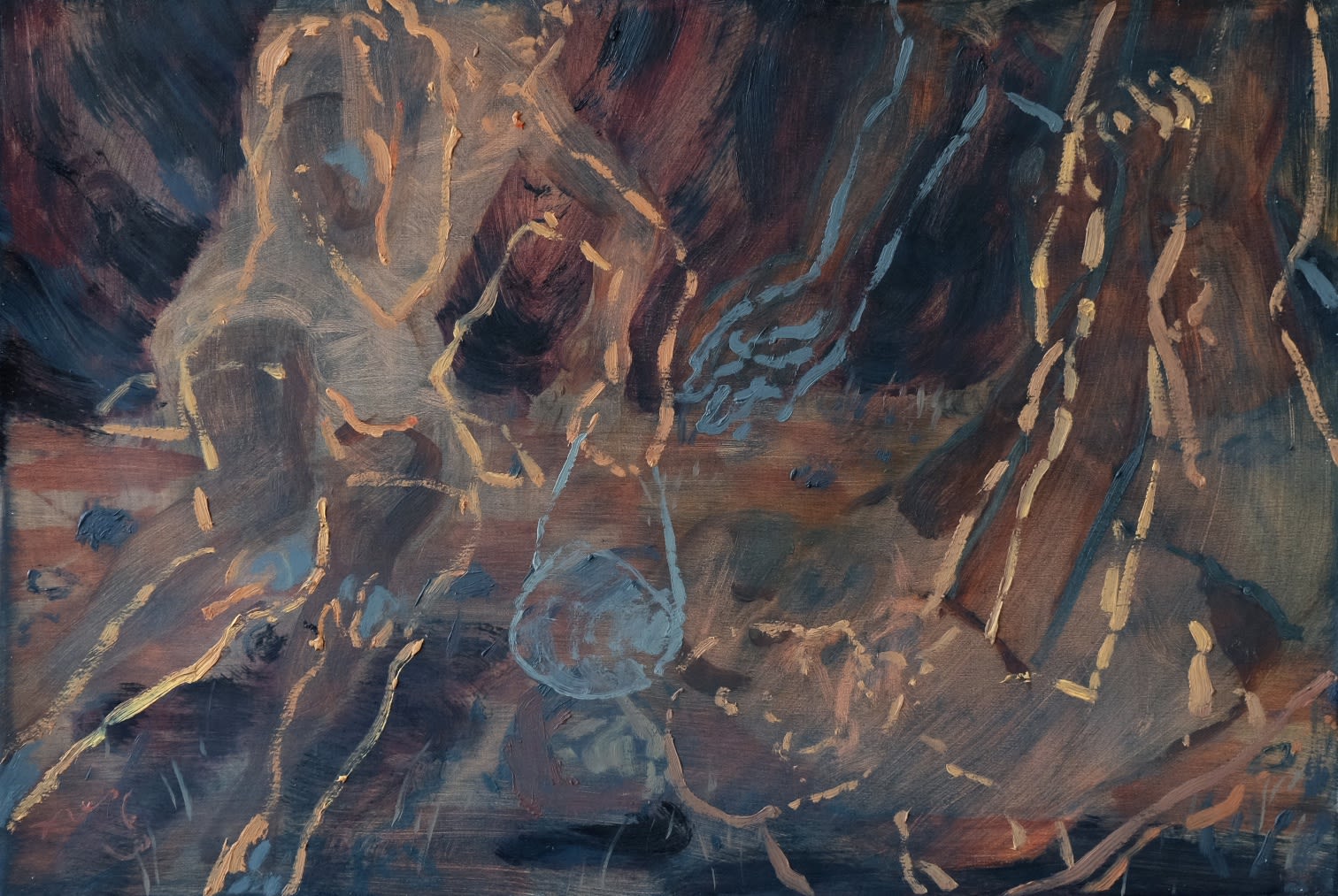 Late Night Tantrums Oil on Canvas 52 x 77 cm AUD $1900 GBP £950