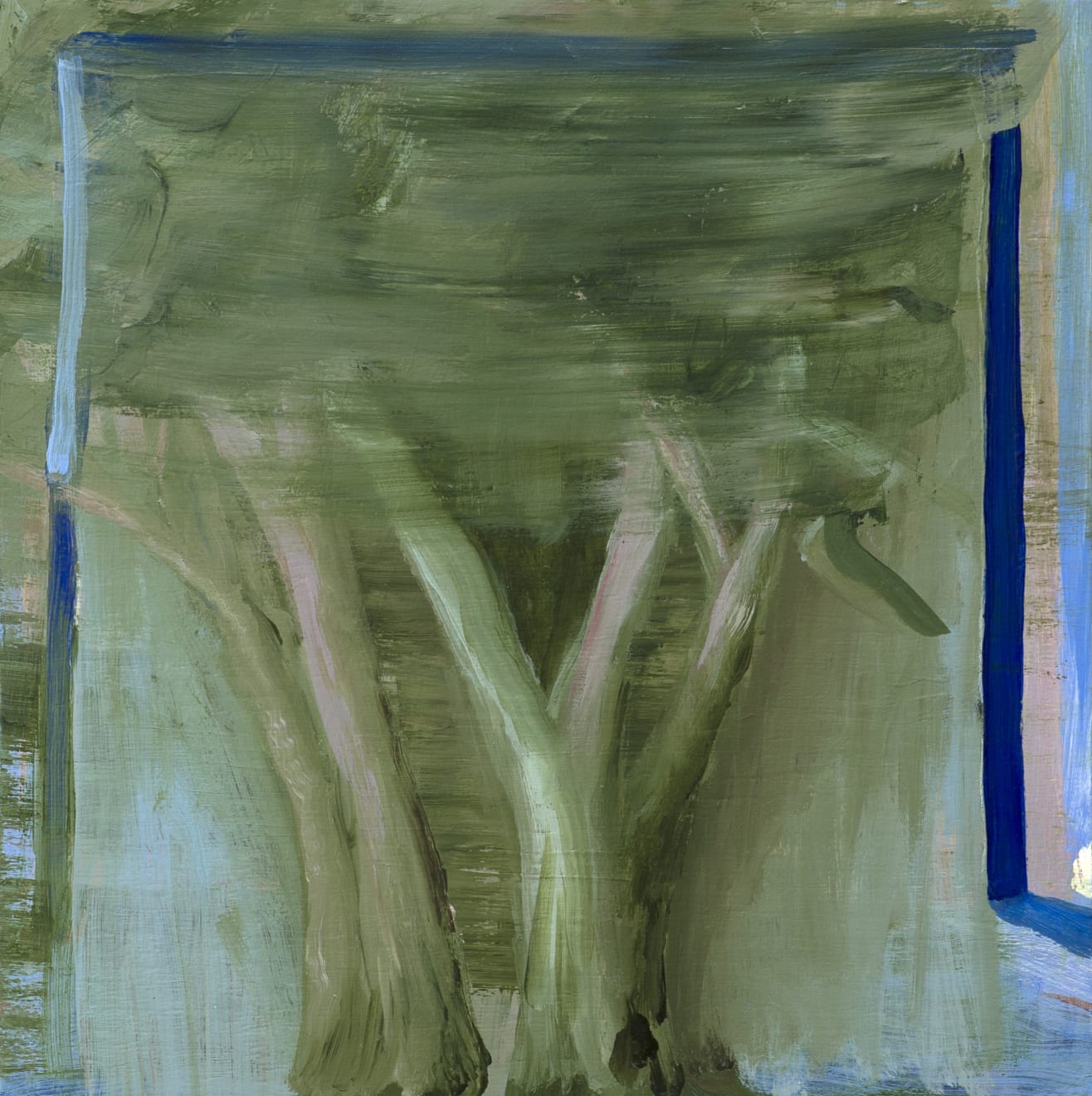 Kathryn Dolby Windy Window Acrylic on Board Original 32 x 32 cm Walnut Frame $850 SOLD
