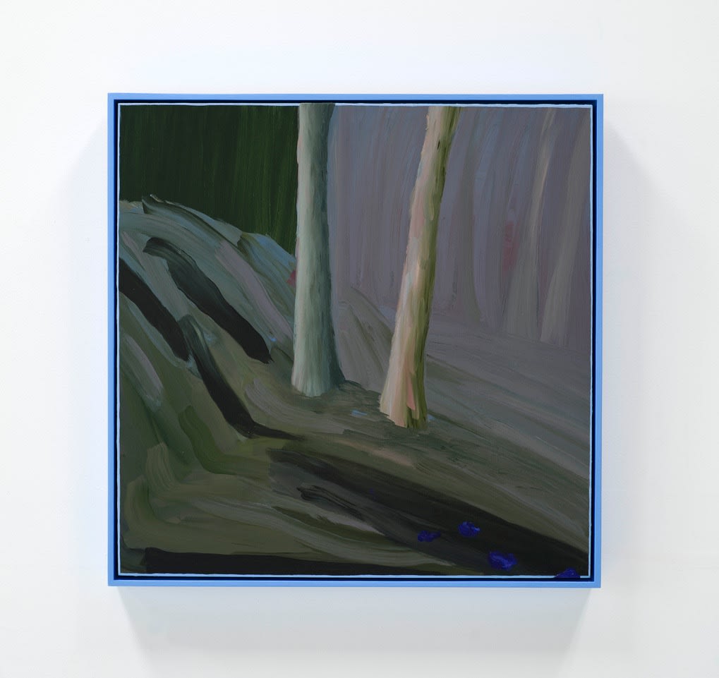 Ghost Gums with Blue Ginger Acrylic on Board Natural Oak Frame, Sky Blue 52 x 52 cm AUD $1700 GBP £815 USD $1115 SOLD