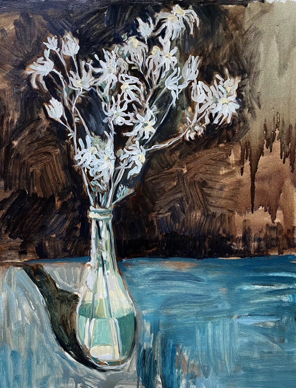Meg Walters Flannel Flowers Oil On Polycotton Original 55 x 70 cm AUD $1930 GBP £950 SOLD