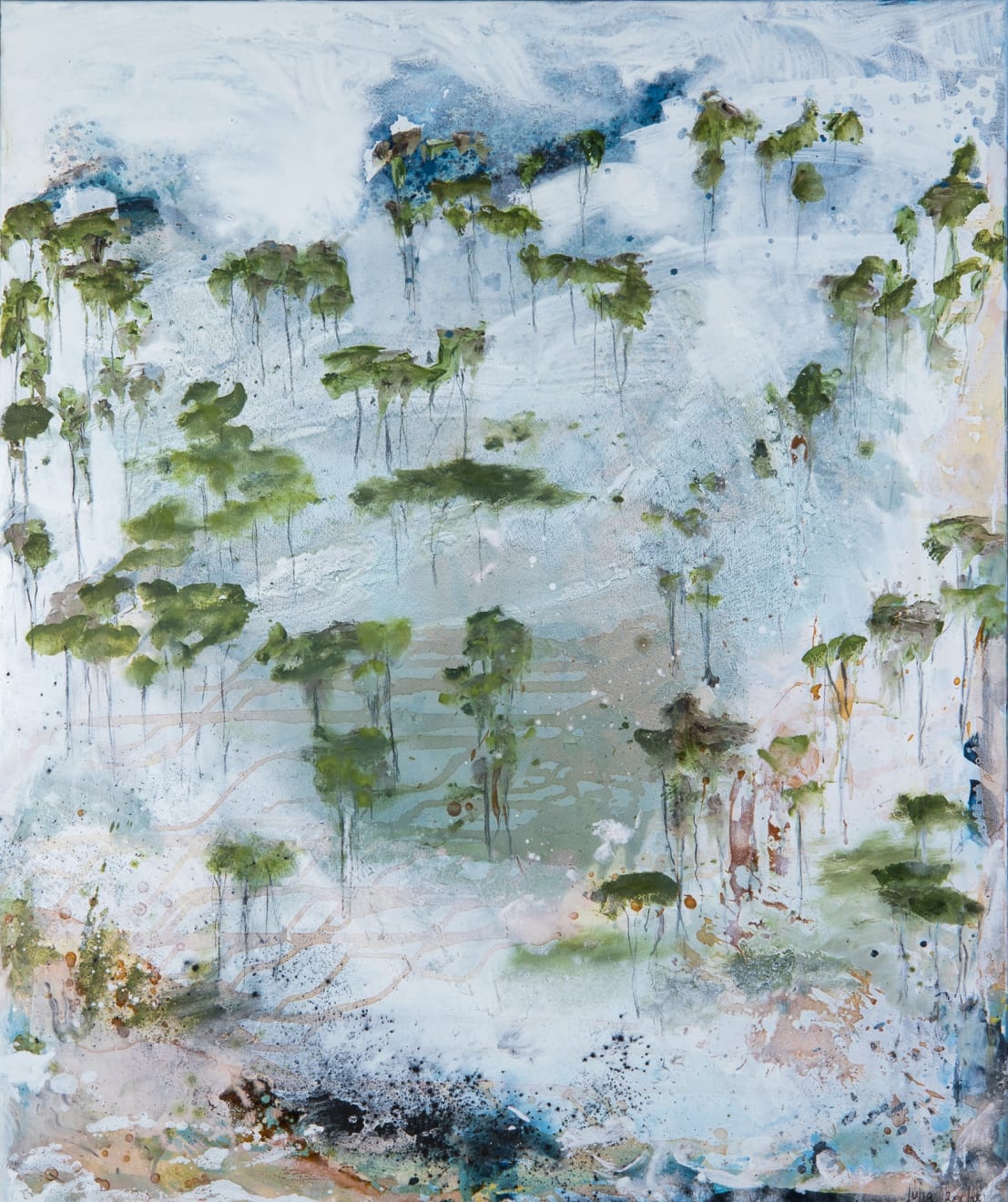 Glistening Frost I Oil, Mixed Media on Canvas Blackwood Box Frame 120 x 100cm AUD $5200 GBP £2670 USD $2970 SOLD