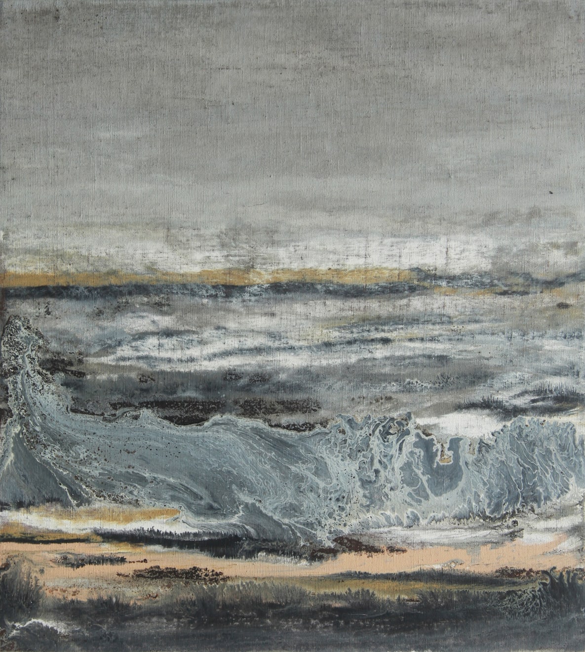 Estuary 04 Oil and Acrylic on Linen Mounted Board 53 x 63.5cm AUD $1400 SOLD