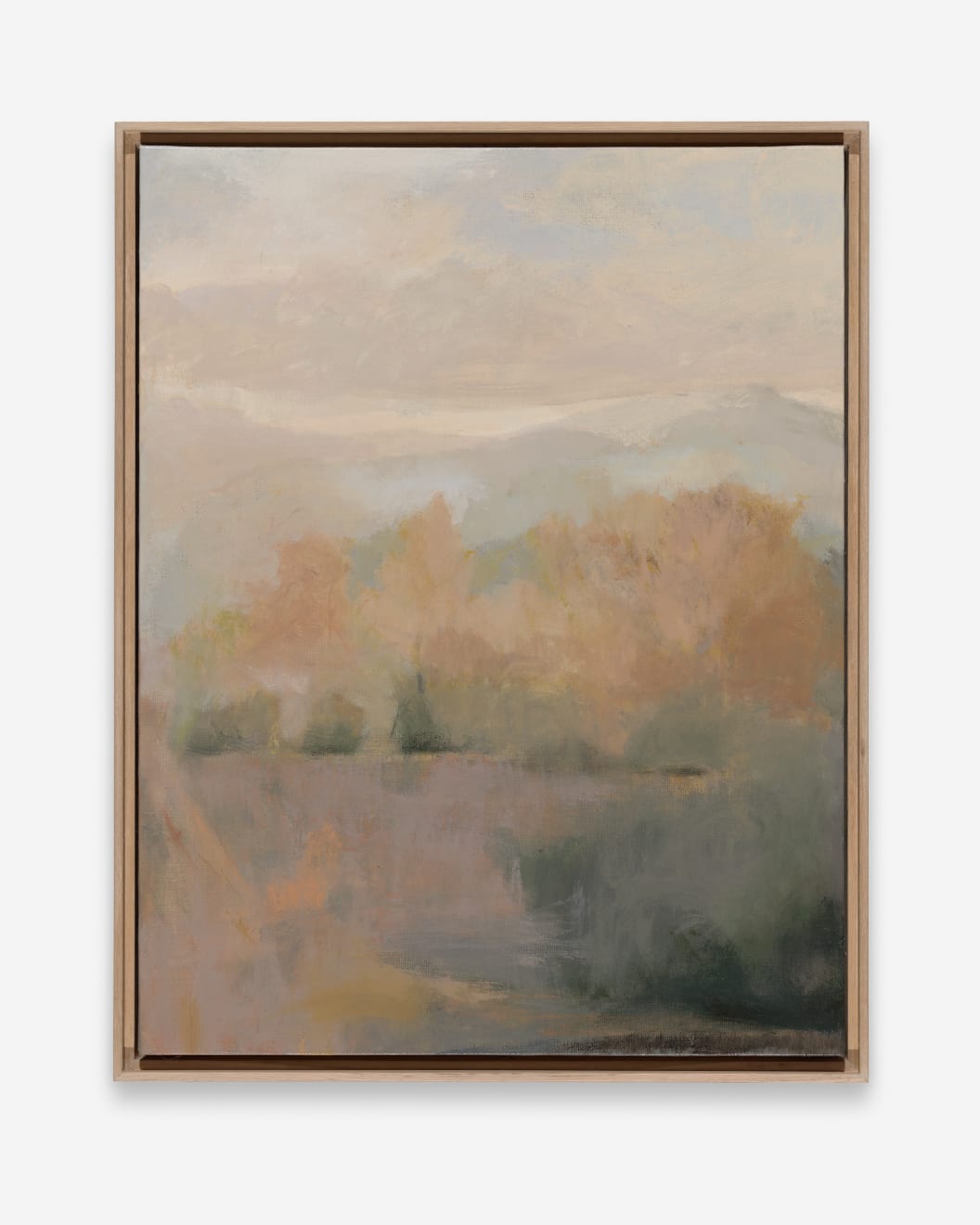 GREG WOOD V31 Luminous Remnants Oil on Linen Board Natural Oak Frame 35.5 x 46cm $ 3,400.00