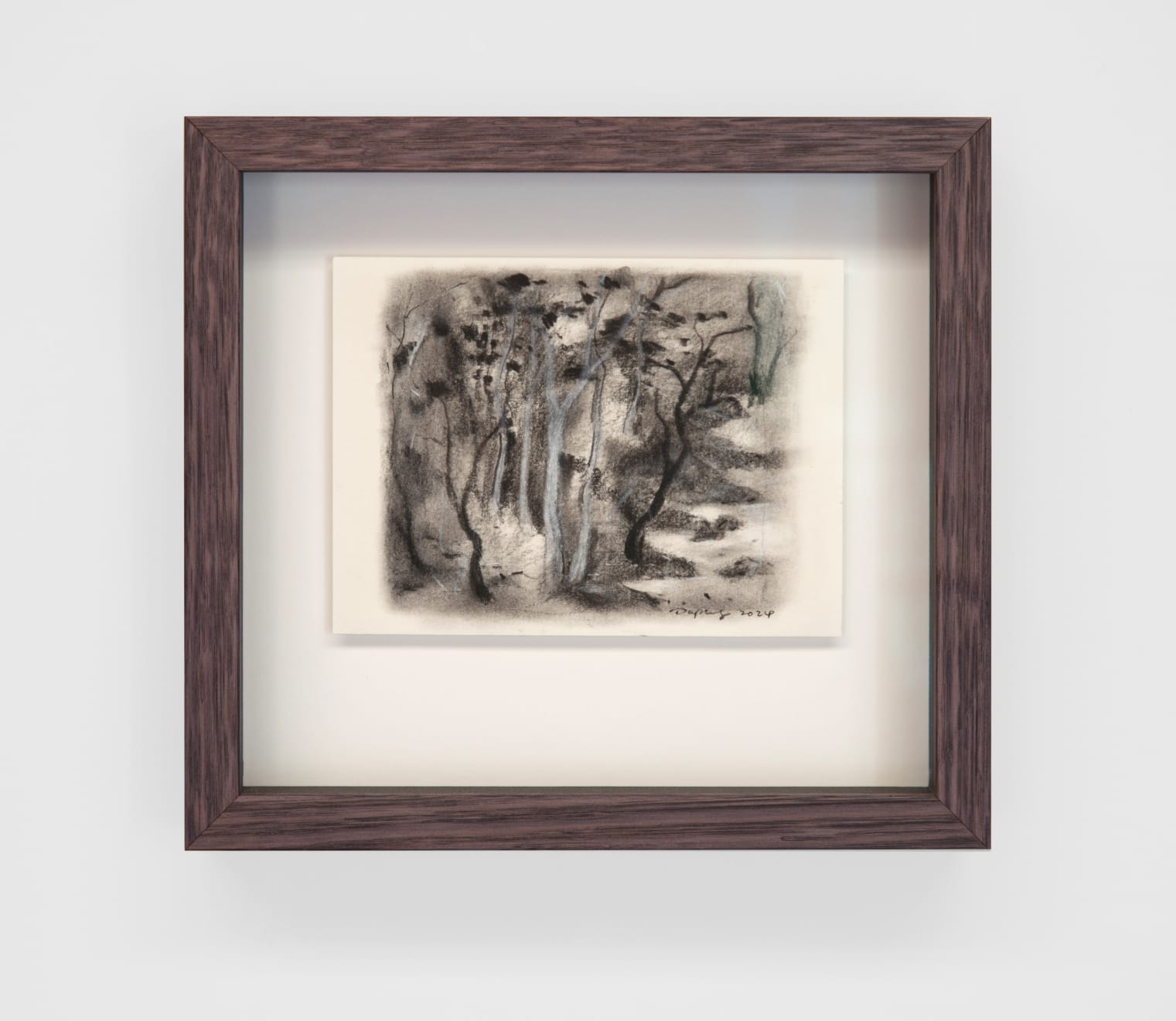 Dapeng Liu After Wang Meng 1366 Seclusion in Mountain Bian no.3 Charcoal on Paper Charcoal Frame Paper: 18 x 13.4cm Framed 28 x 25.4cm $1,200.00 SOLD