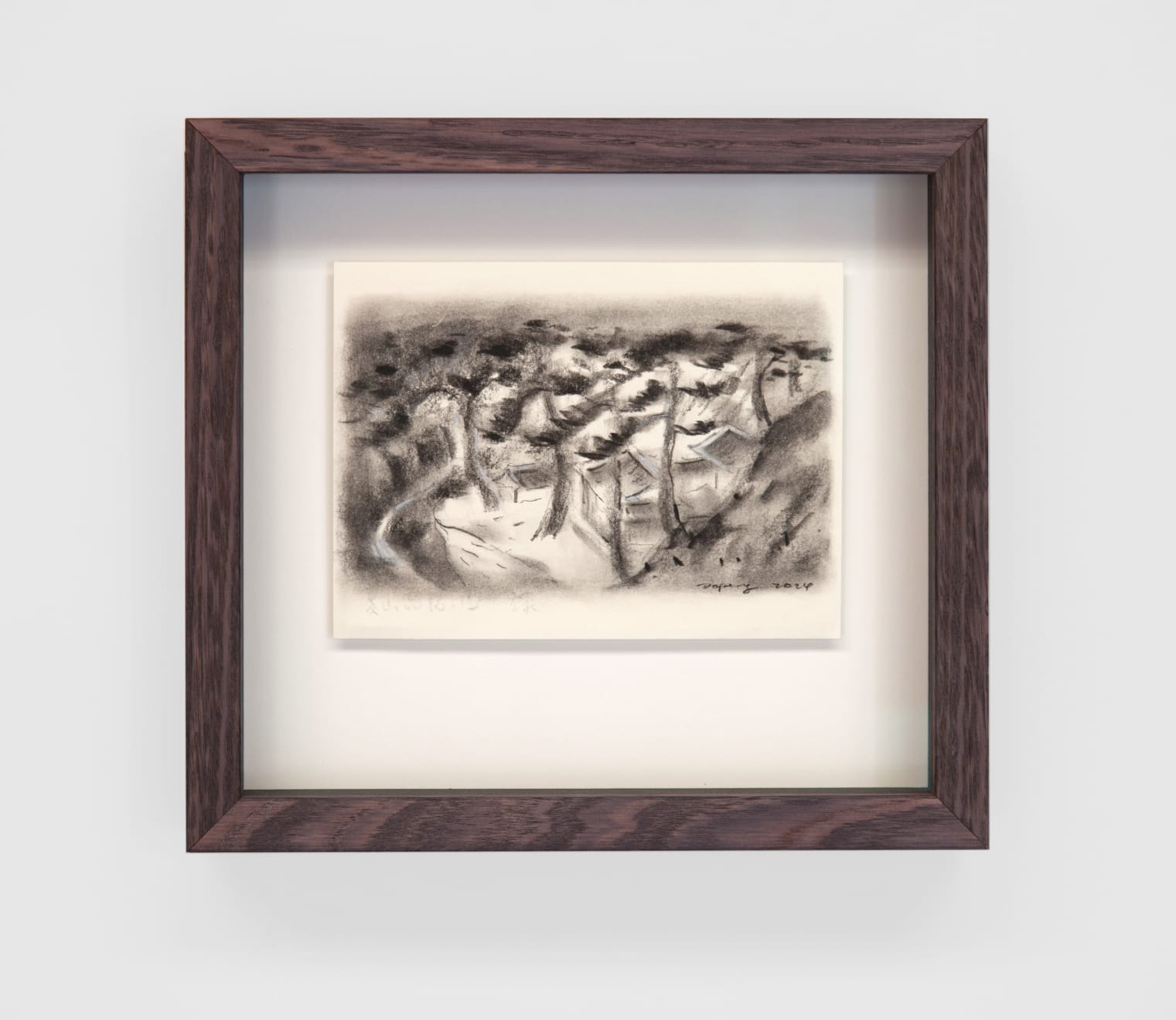 Dapeng Liu After Wang Meng 1365 Summer Mountain Seclusion no.1 Charocal on Paper Charcoal Frame Paper: 18 x 13.4cm Framed: 28 x 25.4cm $1,200.00 SOLD