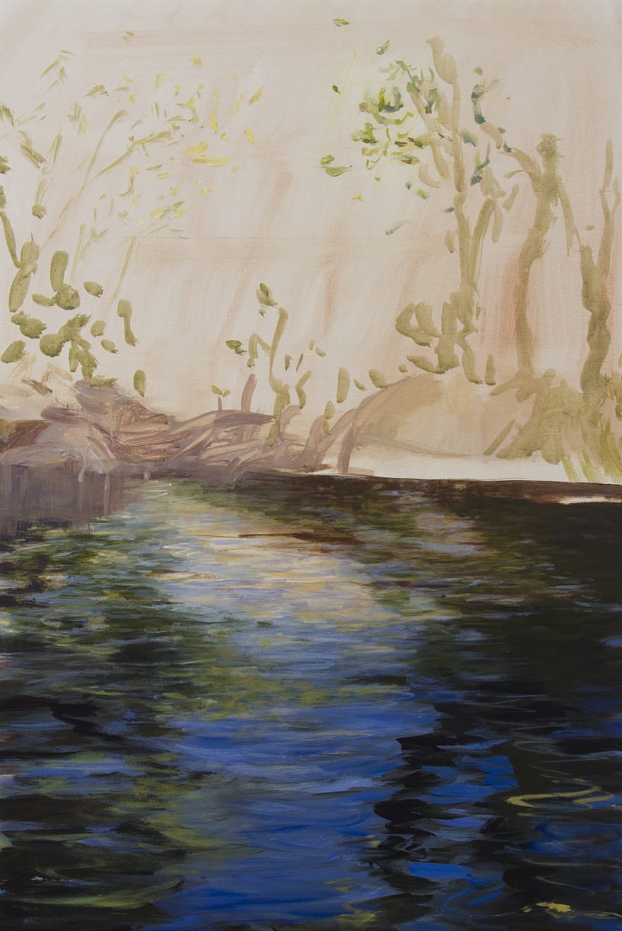 Kathryn Dolby New Leaves, In Water Acrylic on Birch Board 40 x 60cm $ 1,750.00