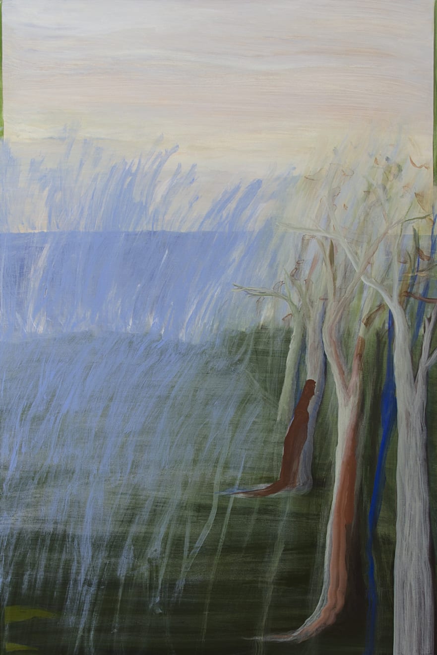 Kathryn Dolby Stories Built on Stories (Ghost Gums) Acrylic on Board 80 x 120cm $ 3,750.00