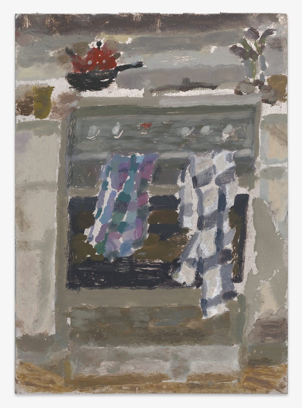 Our patterns crossing (Maddi's tea towels) Oil on Aluminium 12 x 17cm Unframed $750.00 Framed $850.00 SOLD