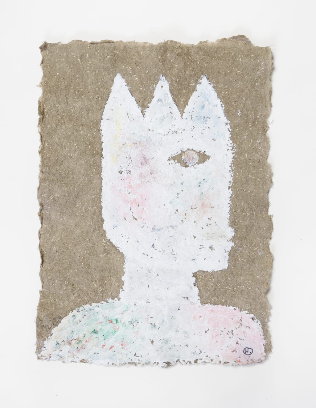 Djambo Ghost Oil Pastel on Linen Paper 26 x 19cm $1,400.00