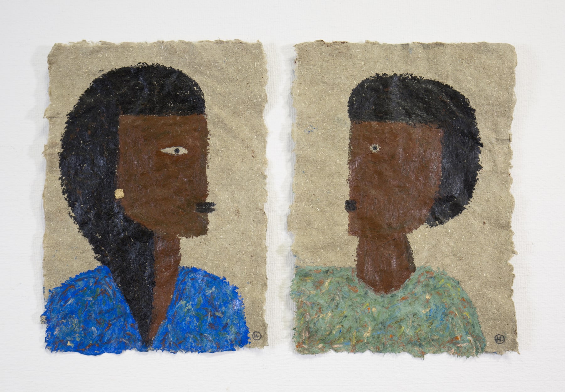 First Rendez Vouz Oil Pastel on Linen Paper 26 x 19cm Each $2,400.00 SOLD