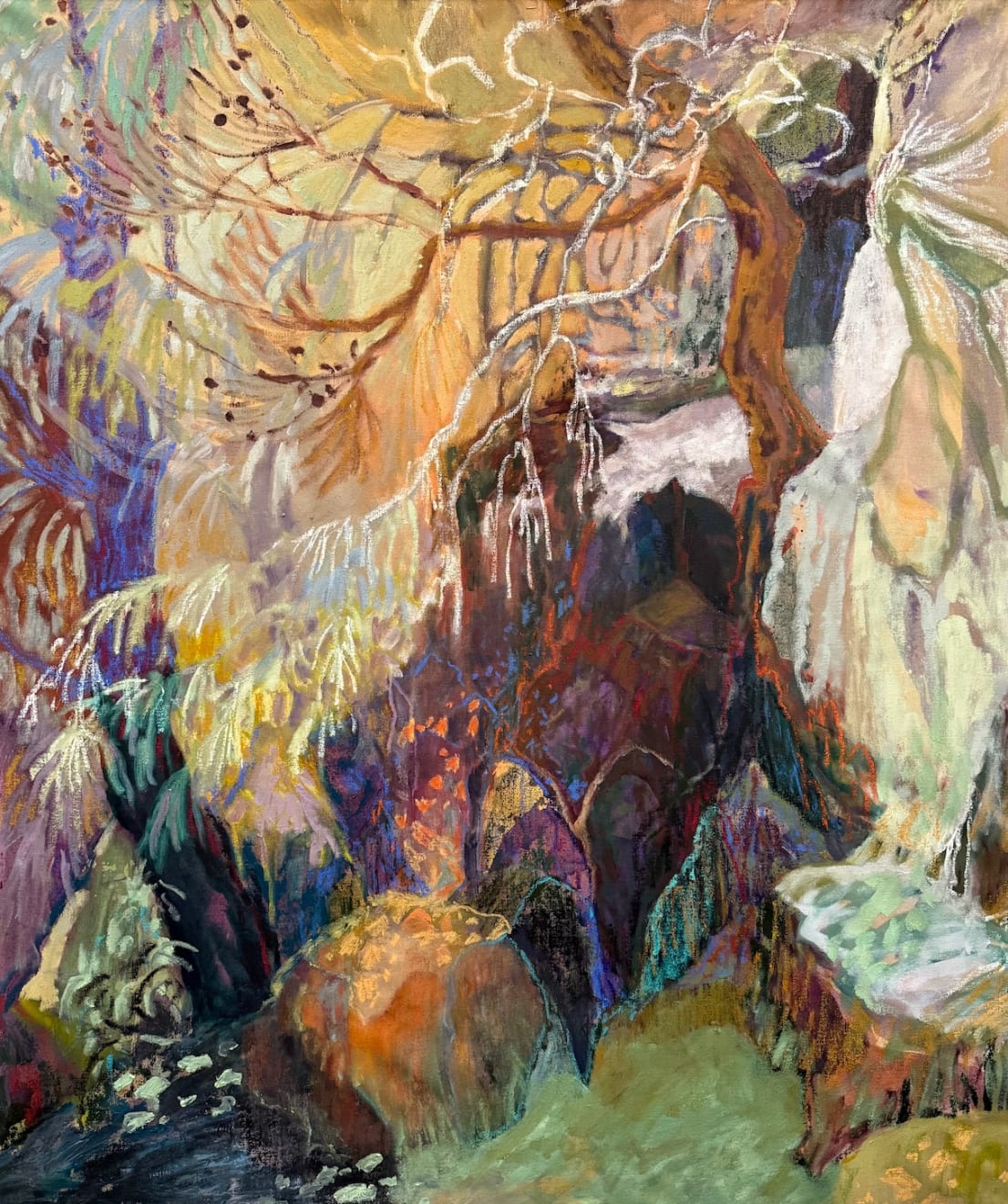 Recognised Artwork - Meg Walters, Casuarina After the Bushfire, 150 x 115cm, Oil, Wax, Oil Stick, Oil Pastel on Linen