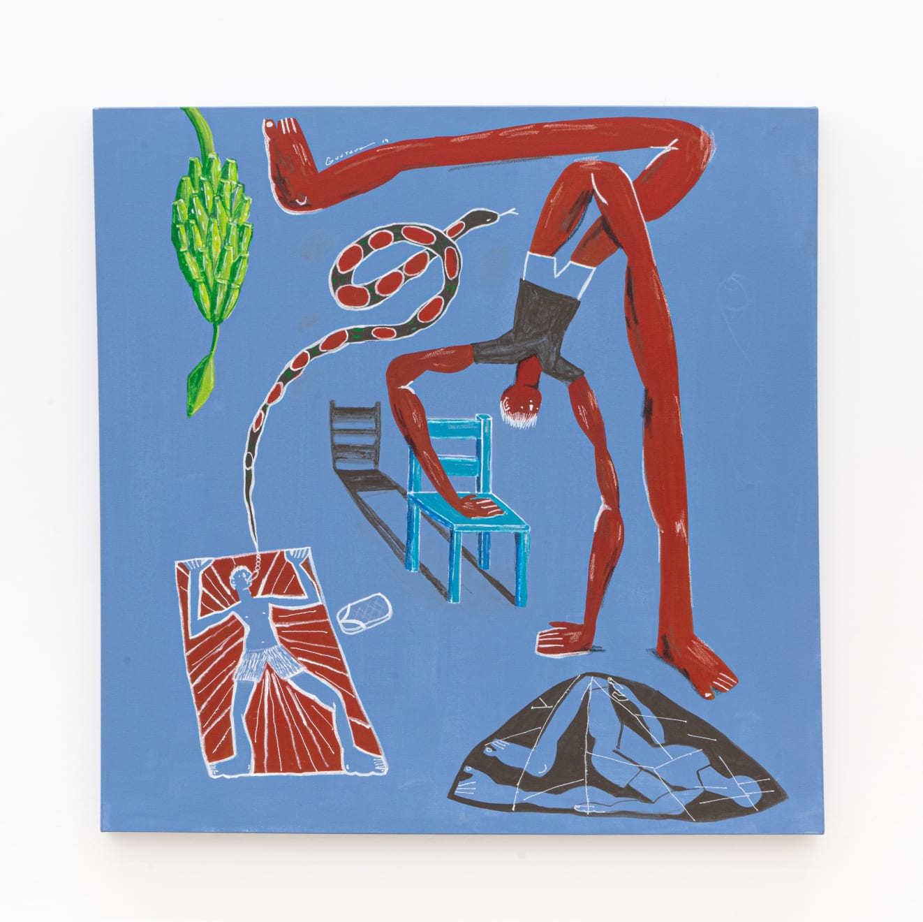 Gustavo Caboco, Pedra Sopro Movimento, from bananeiras series, 2019