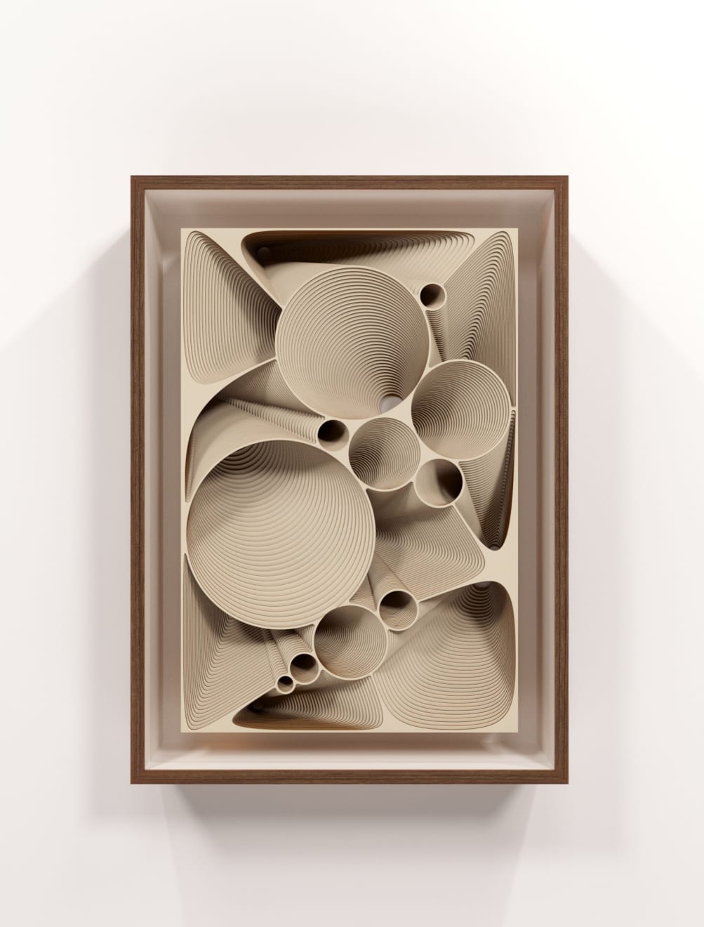Marco A. Castillo, Low Relief with 11 circles and 9 organic depressions, 2020