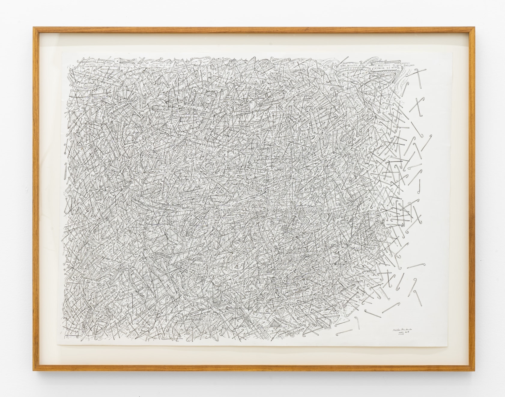 Milton Machado, Desenho manco com alguma dificuldade para seguir adiante (observado por peixes), 2018