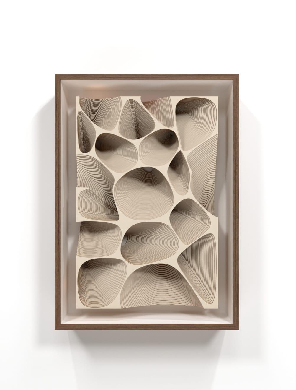Marco A. Castillo, Low Relief with 17 organic depressions, 2020