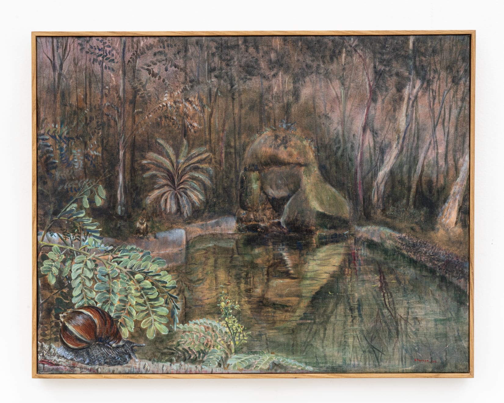 Alberto Baraya, Caracol gigante africano sobre palo brasil (Achatina fulica sobre Caesalpina echinata), 2018