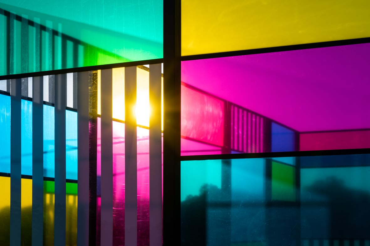 Daniel Buren, The Exploded Hut: homage to Oscar Niemeyer, situated work, 2015