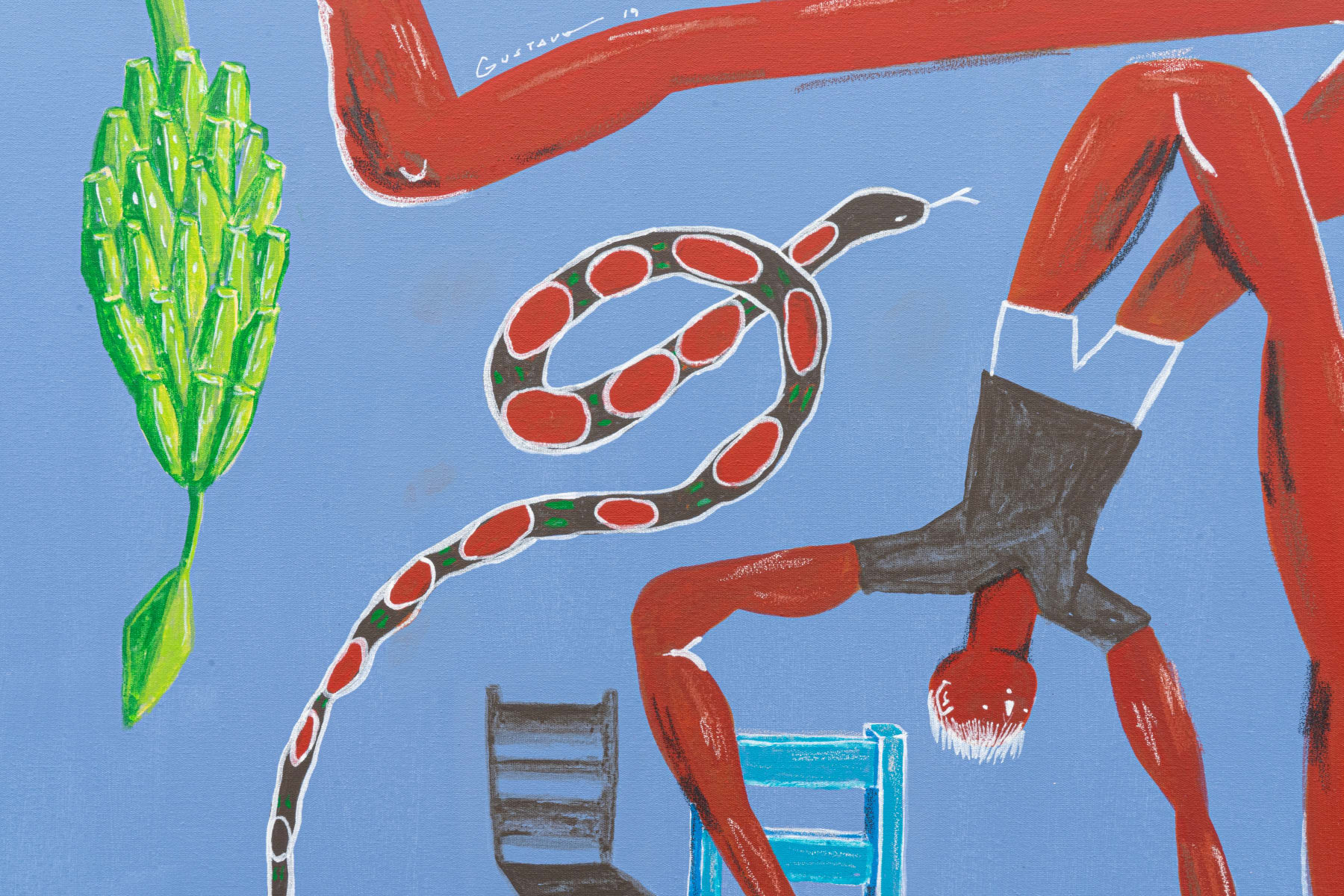 Gustavo Caboco, Pedra Sopro Movimento, from bananeiras series, 2019