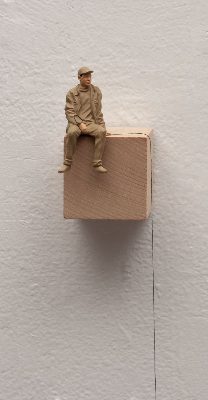 Liliana Porter, “Man with Black String”, 2024