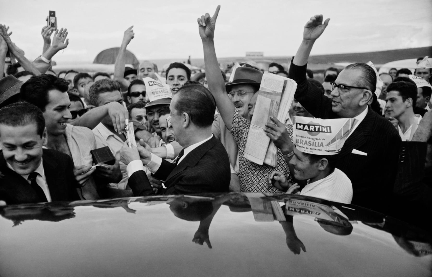 Thomaz Farkas, Presidente Juscelino Kubitschek no dia da inauguração de Brasília, 21 de abril, 1960