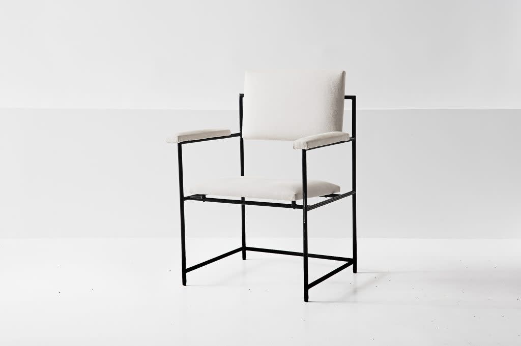 Geraldo de Barros, “Iron single armchair, manufactured by Unilabor”, 1955
