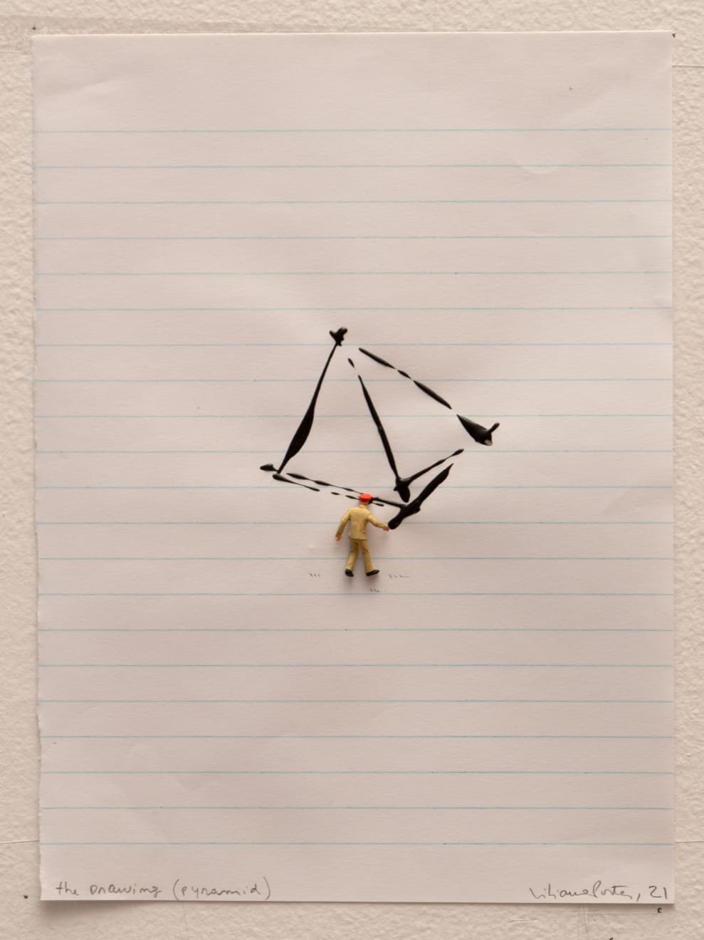 Liliana Porter, “The drawing (pyramid)”, 2021